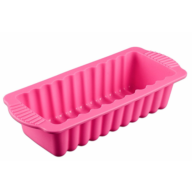 1pc silicone cake mold, heat-resistant rectangular bread baking mold, pastry shop accessories, cake tools, random colors