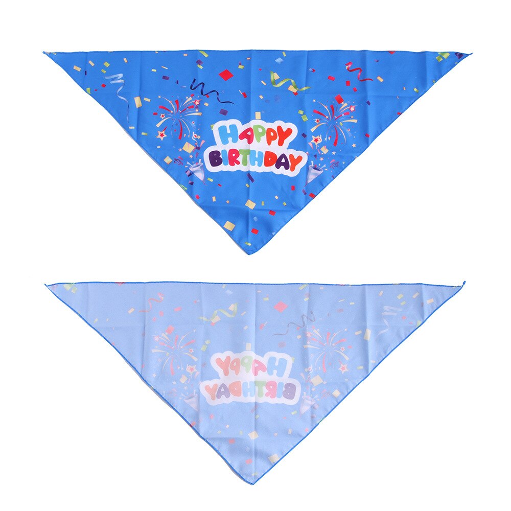 Happy Birthday Dog Bandanas Triangular Bandage Scarf Pet Product Puppy Kitten Teddy Chihuahua Neckerchief Dogs Accessories Gift