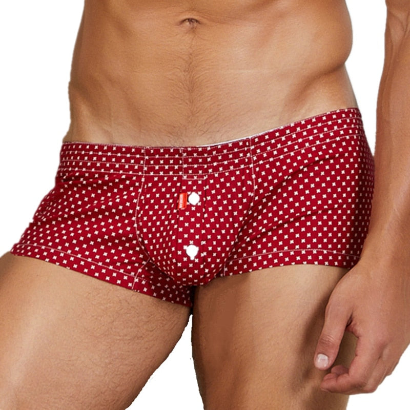 SEOBEAN 100% Cotton Men's Boxers Classic Plaid Boxer Shorts Mens Underwear Panties Home Shorts Sleep Lounge Pajama Shorts