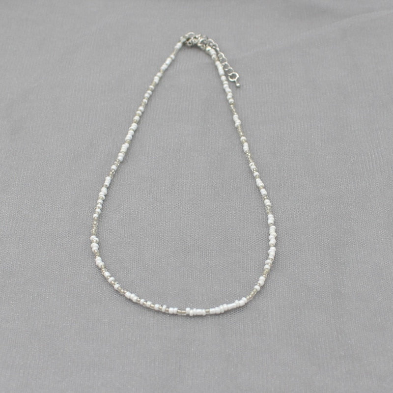 Simple Seed Beads Strand Choker Necklace Women String Collar Charm Colorful Handmade Bohemia Collier Femme Jewelry Gift