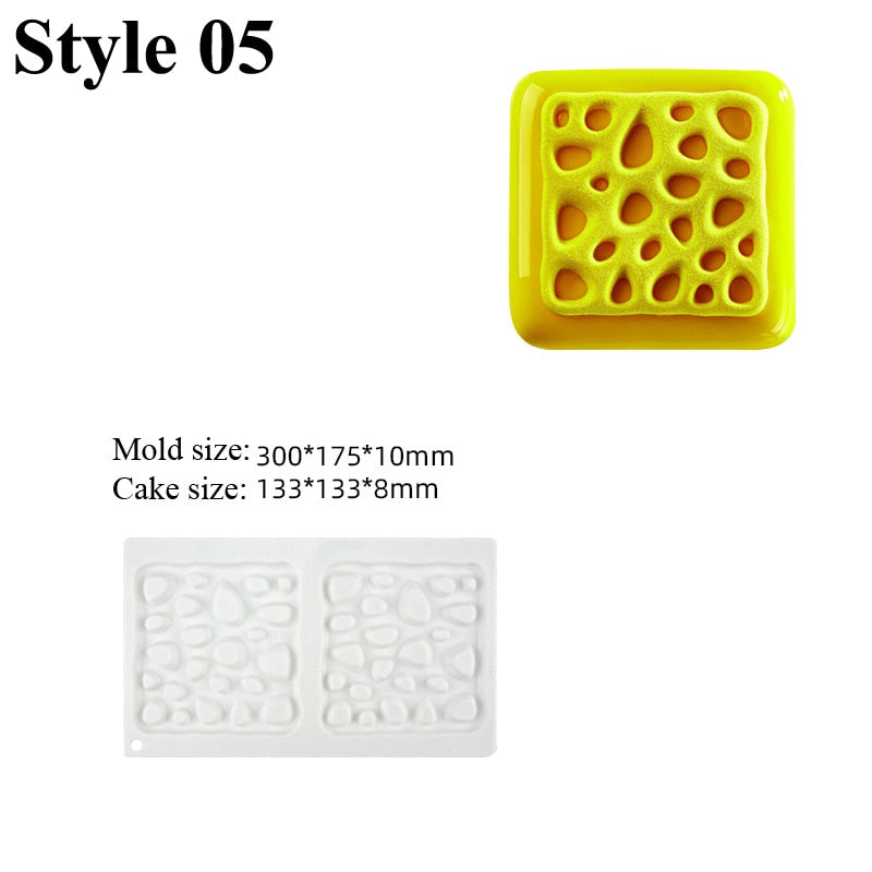 SHENHONG Non-Stick Silicone Cake Molds Mousse Bakeware Set Party Dessert Baking Moulds Pastry Decorating Tools Kitchen Utensil