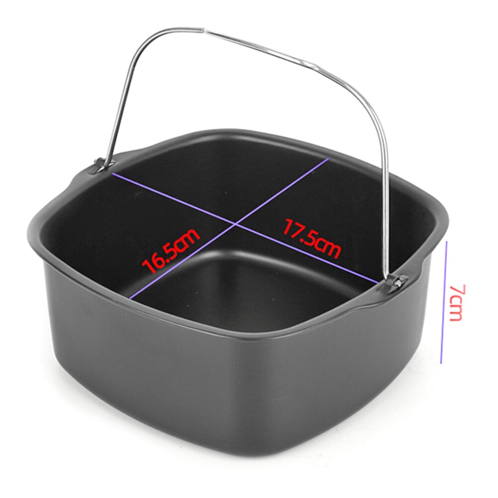 Square Cake Baking Tray Non-stick Air Fryer Baking Basket Pizza Plate Dish Pot Bakeware Kitchen Cake Cooking Tools