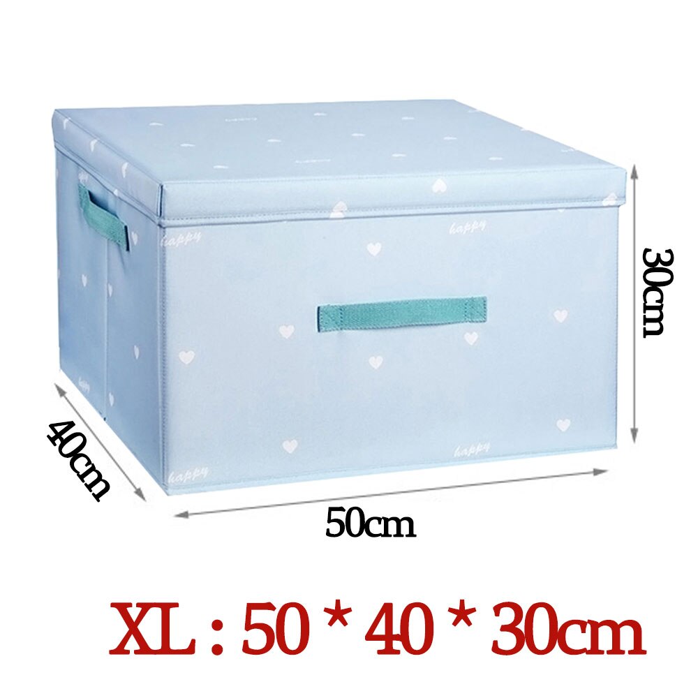 Style Foldable with Lid Clothes Storage Box Home Clothes Storage Bin Folding Storage Cabinet Kids Toys Fabric Organizer