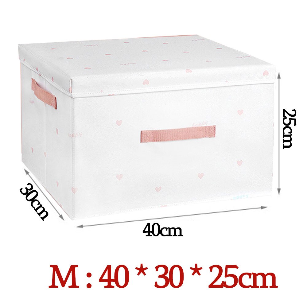 Style Foldable with Lid Clothes Storage Box Home Clothes Storage Bin Folding Storage Cabinet Kids Toys Fabric Organizer