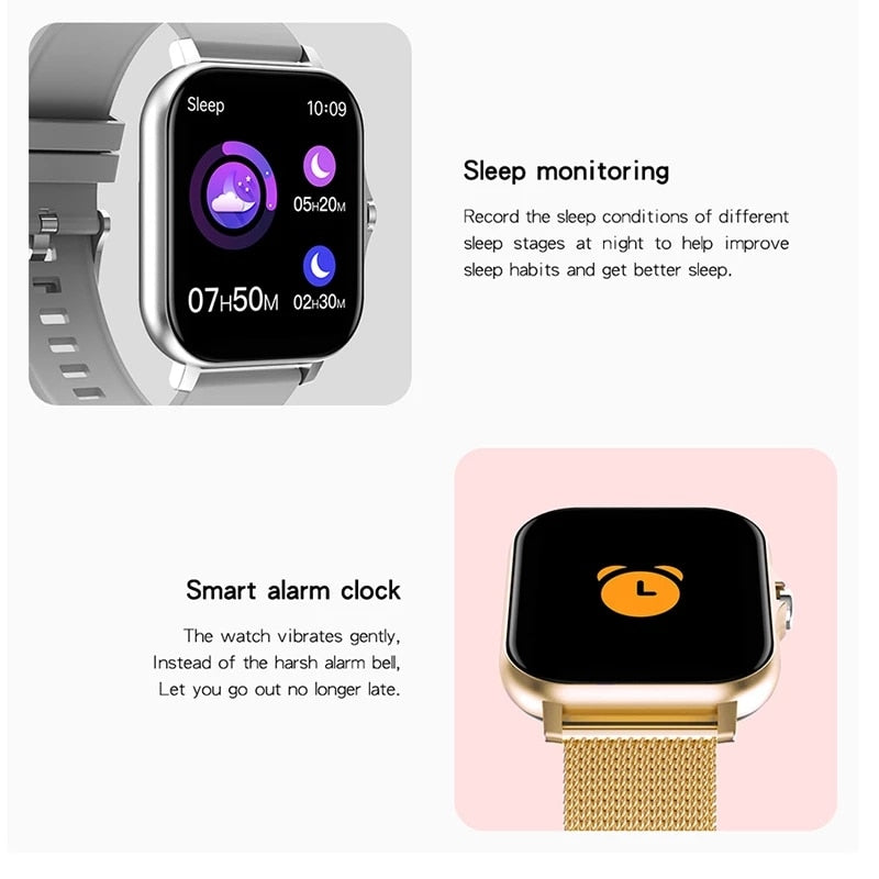 For Xiaomi Samsung Android Phone 1.69" Color Screen Full Touch Custom Dial Smart watch Women Bluetooth Call 2022 Smart Watch Men