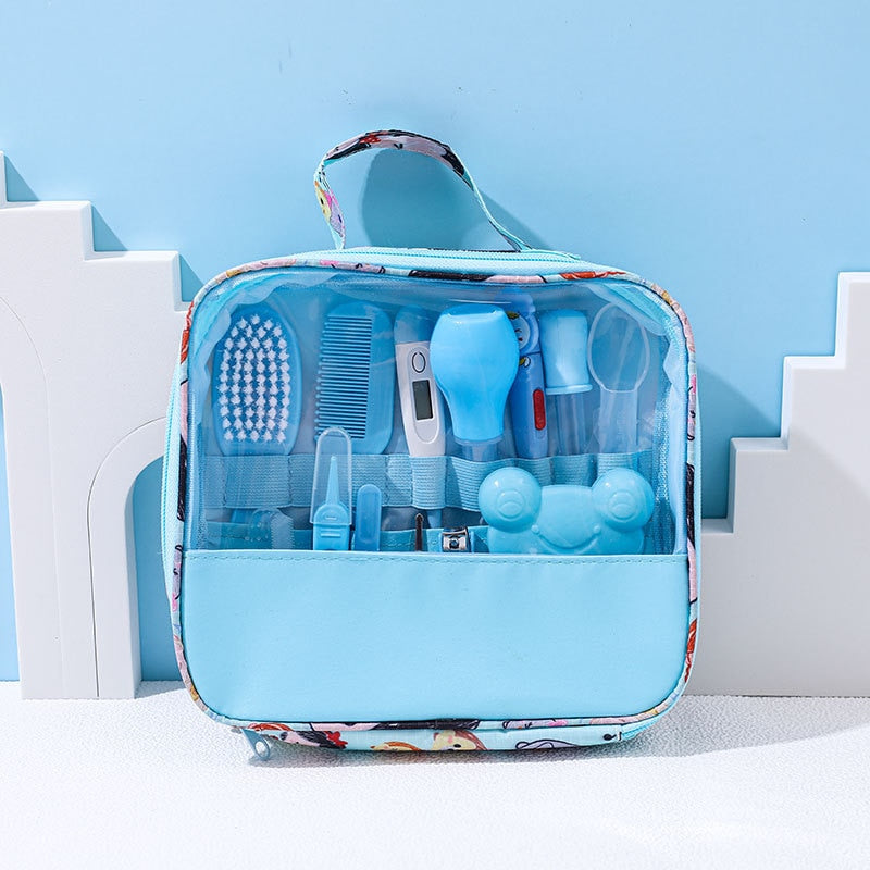 4-13 pcs/Set Newborn Baby Kids Nail Hair Health Care Thermometer Grooming Brush Kit Care Baby Essentials Newborn Material Safety