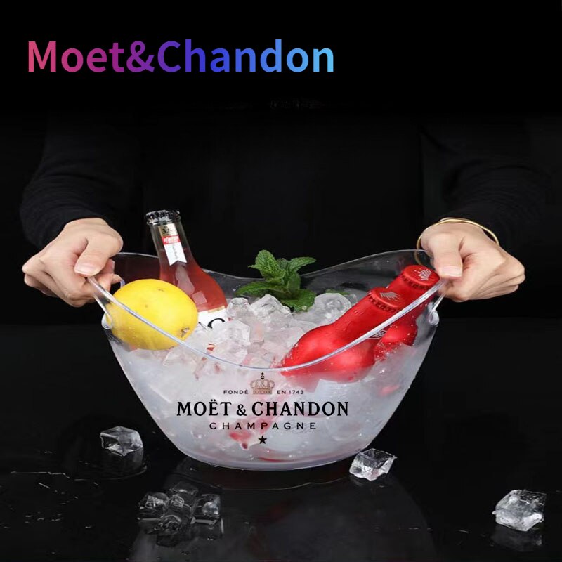 Moet&Chandon Champagne Wine Bottle Freezer Bag IceBag Wine Beer Champagne Bucket Transparent Family Bar Kitchen Restaurant Gift
