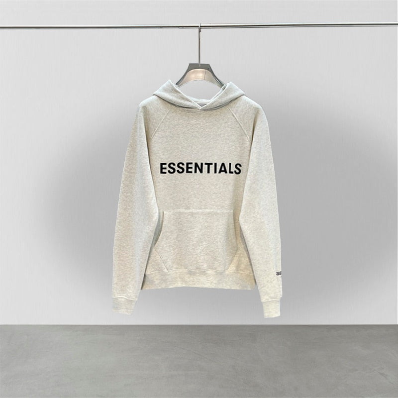 Essentials hoodie 3D rubber lettering logo sweatshirt High quality hip hop loose unisex oversize fashion brand pullover hoodie