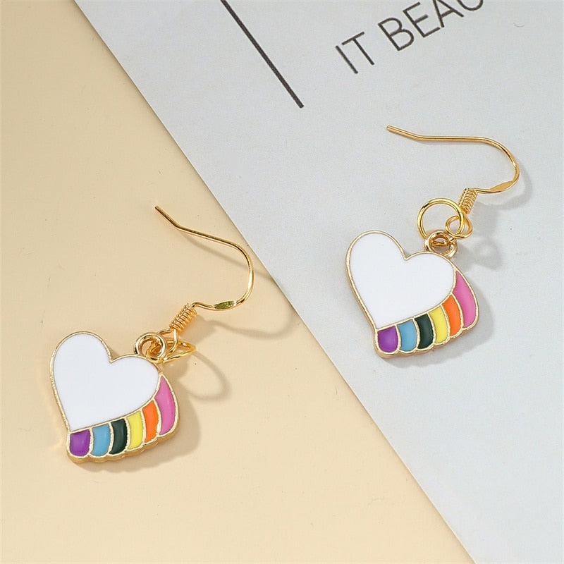 Trendy Cute Kitten Ear Hook Cartoon Girl Flower Cat Earrings Sweet and Fresh Texture Earrings pendientes pendientes colgantes