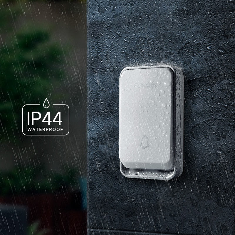 VeryHome Wireless Doorbell Waterproof Self-powered Button Smart Door Bell Sets Home Welcome Outdoor House Chimes Receiver