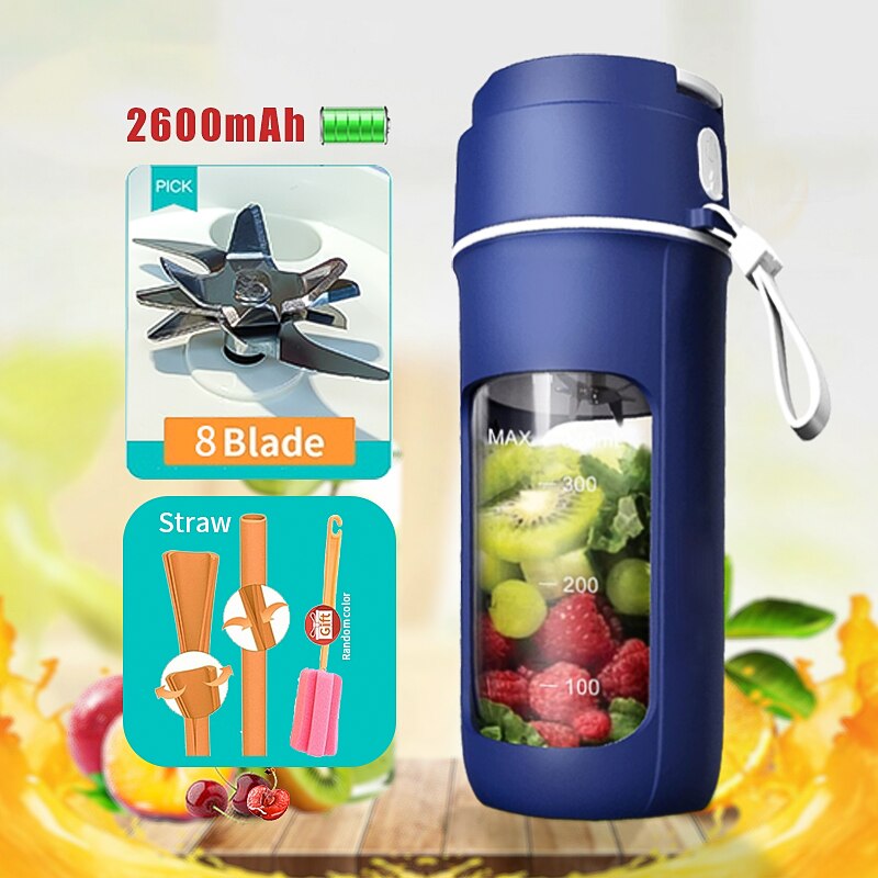 Juicer Machine Portable Blenders Home Appliance Wireless Blender Bottle Kitchen Chopper Smoothie Electric Orange Mini Appliances