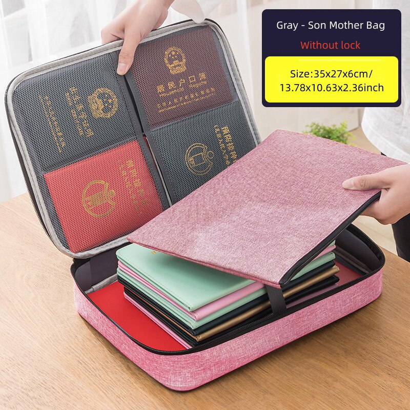 Document Storage Bag Organizer File Boxes Bins Basket Drawer Container Home Office Storage Organization Accessories Supplies