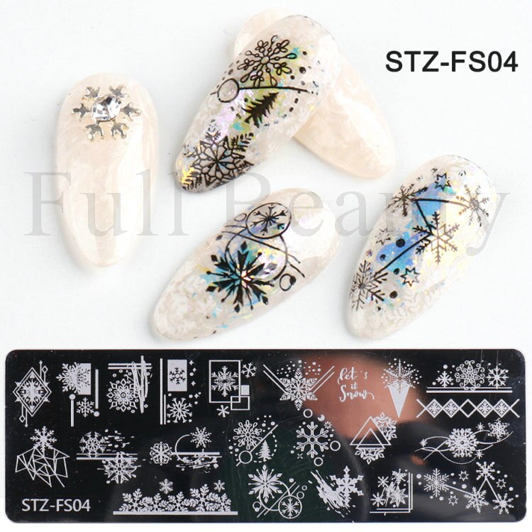 French Nail Art Stamping Plate Geometry Wave Line Drawing Templates Flower Love Lace Stamp Nail Charm Mold Stencil Tools LAXY-D-