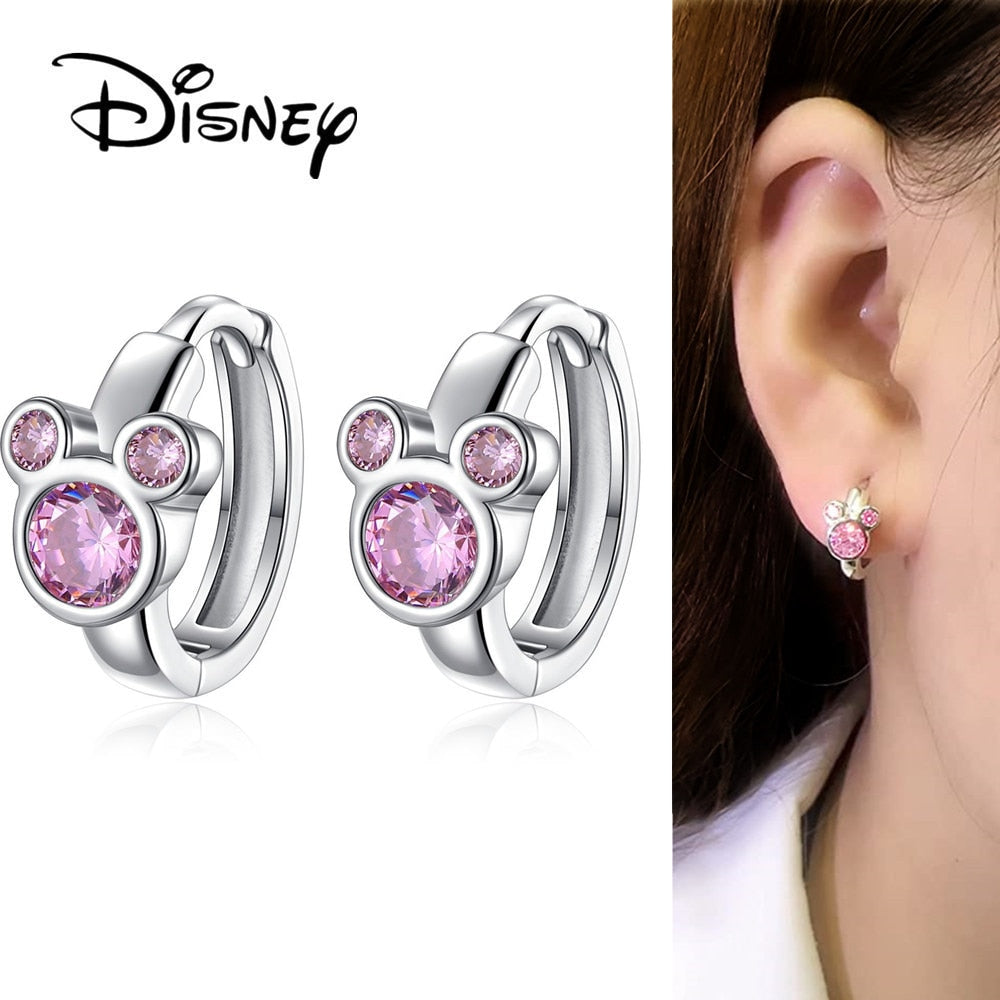 Disney Mickey Mouse Earring 925 Silver Heart Earring Pumpkin Coach Stud Earrings Silver Women Star Butterfly Earrings Jewelry