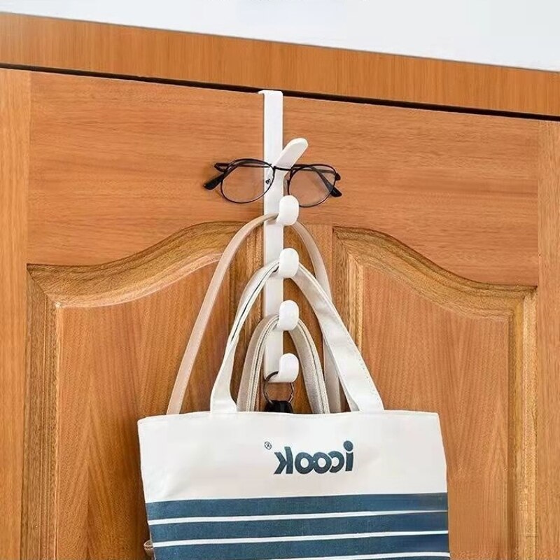 Door Hooks Plastic Shelf Hat Organizer Bedroom Door Hanger Clothes Hanging Rack Home Storage Organization Bags Hat Door Hook