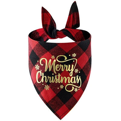 Plaid Dog Bandanas Valentine's Day Pet Towel Cat Accessories Holiday Party For Puppy Pet Supplies Costume Large Dog Accessories