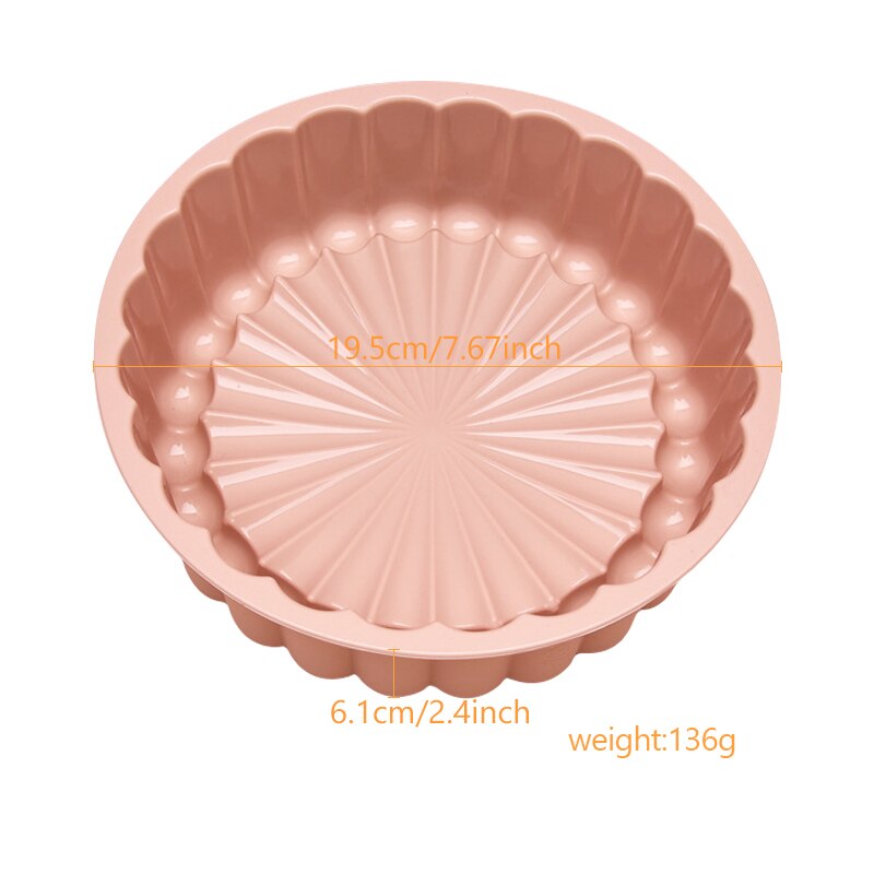 Sunflower Shape Silicone Cake Mold Simple Cake Baking Mould Toast Bread Pastry Mousse Bakeware Household Kitchen Accessory Tray