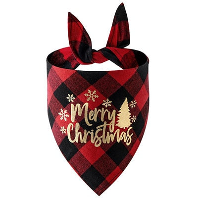 Plaid Dog Bandanas Valentine's Day Pet Towel Cat Accessories Holiday Party For Puppy Pet Supplies Costume Large Dog Accessories
