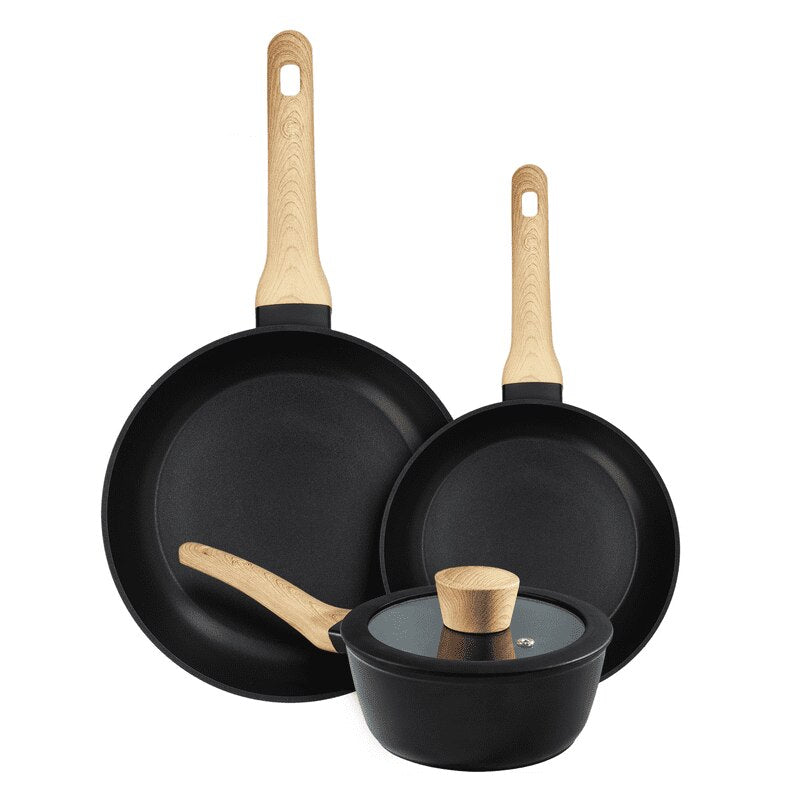 "Premium Non-Stick 3Pc Frying Pan Set - Perfect for any Cooking Task! 8"/10"/12" Fry Skillets"