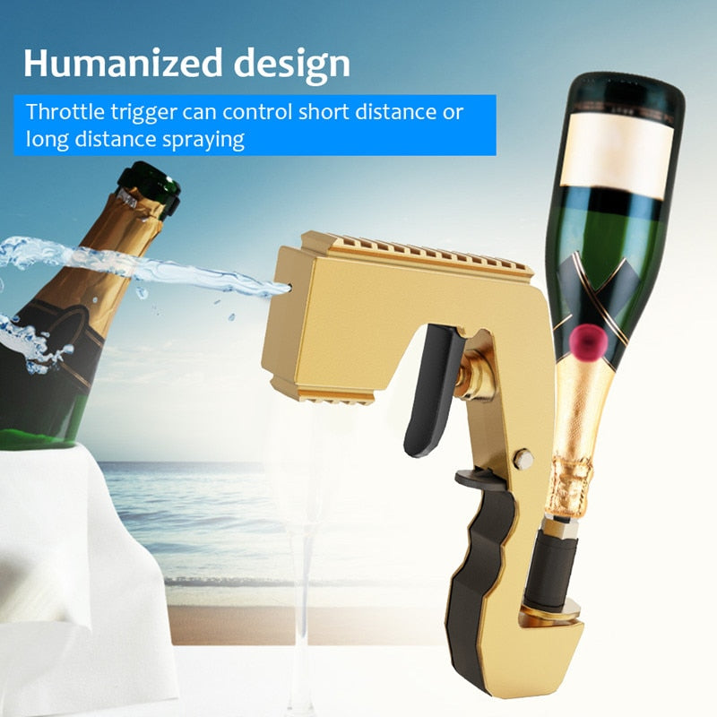 Champagne Gun Beer Gun Wine Dispenser Bottle Beer Ejector Feeding Spray Gun Bottle Cap Wine Stopper Ejector for Bar Home Party
