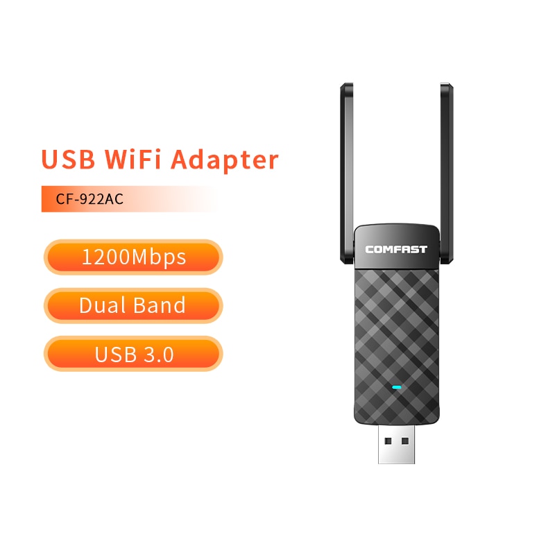 Comfast CF-812AC usb wifi adapter 2.4Ghz/5GHz 1300Mbps USB Wireless Adapter Dual Band WiFi Receiver AC Wi-Fi Dongle Network Card