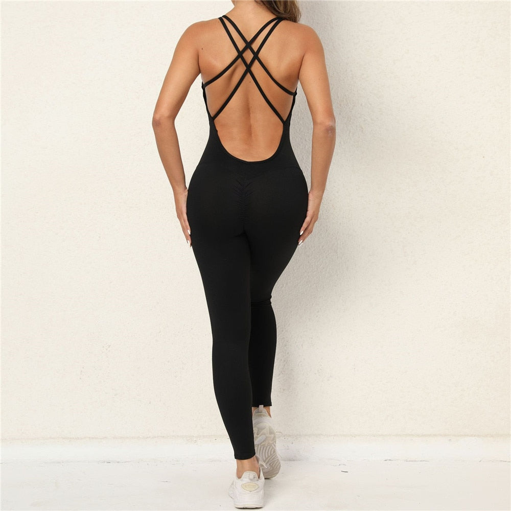 2023 Pad Lycra Active Wear Gym Yoga Sets Women Fitness Clothing Women Workout Female Sports Outfit Suits Exercise Jumpsuit