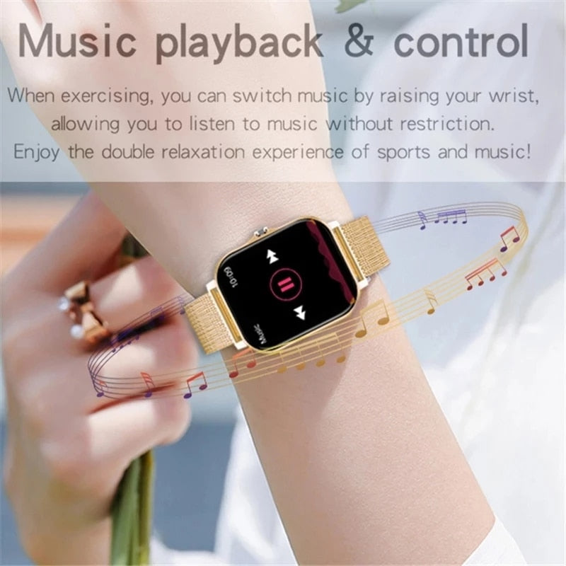 For Xiaomi Samsung Android Phone 1.69" Color Screen Full Touch Custom Dial Smart watch Women Bluetooth Call 2022 Smart Watch Men