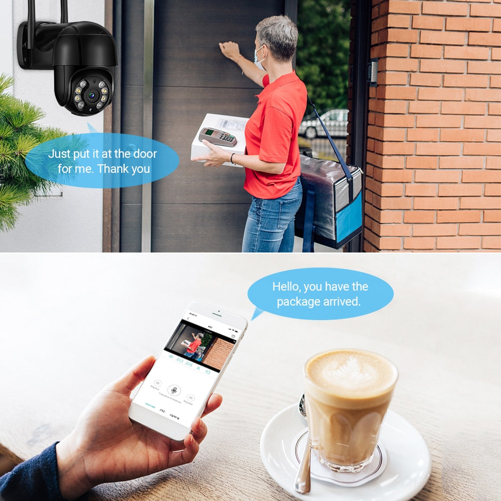 8MP PTZ Wifi IP Camera 4K HD 5MP Surveillance Camera ICSee 4X Digital Zoom H.265 1080P Outdoor Wireless Security CCTV Camera