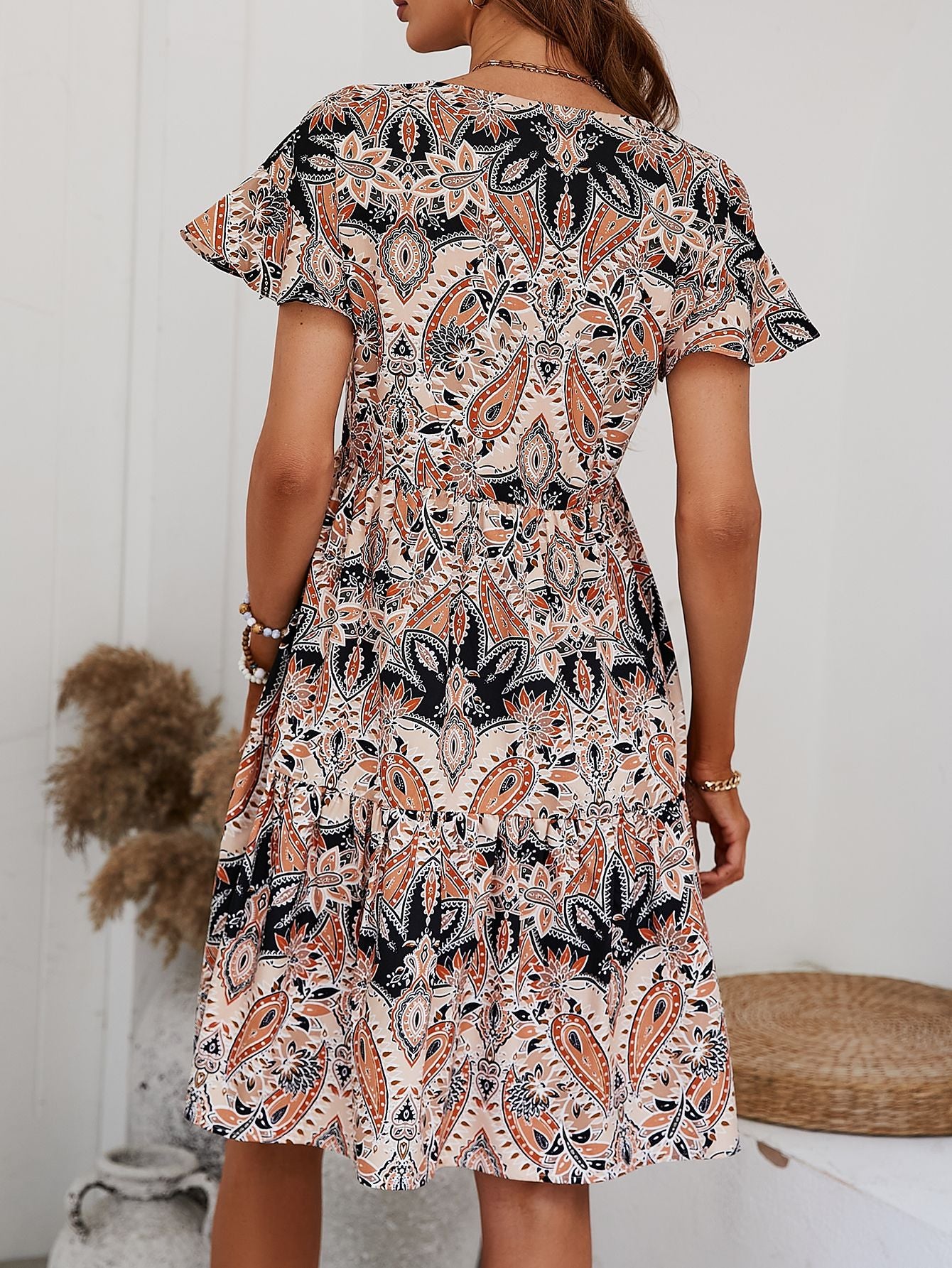 2023 Women Elegant Strap V-Neck Dresses Female Casual Beach Chic Dress Summer Dress