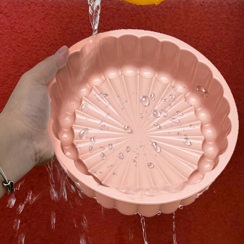 Sunflower Shape Silicone Cake Mold Simple Cake Baking Mould Toast Bread Pastry Mousse Bakeware Household Kitchen Accessory Tray
