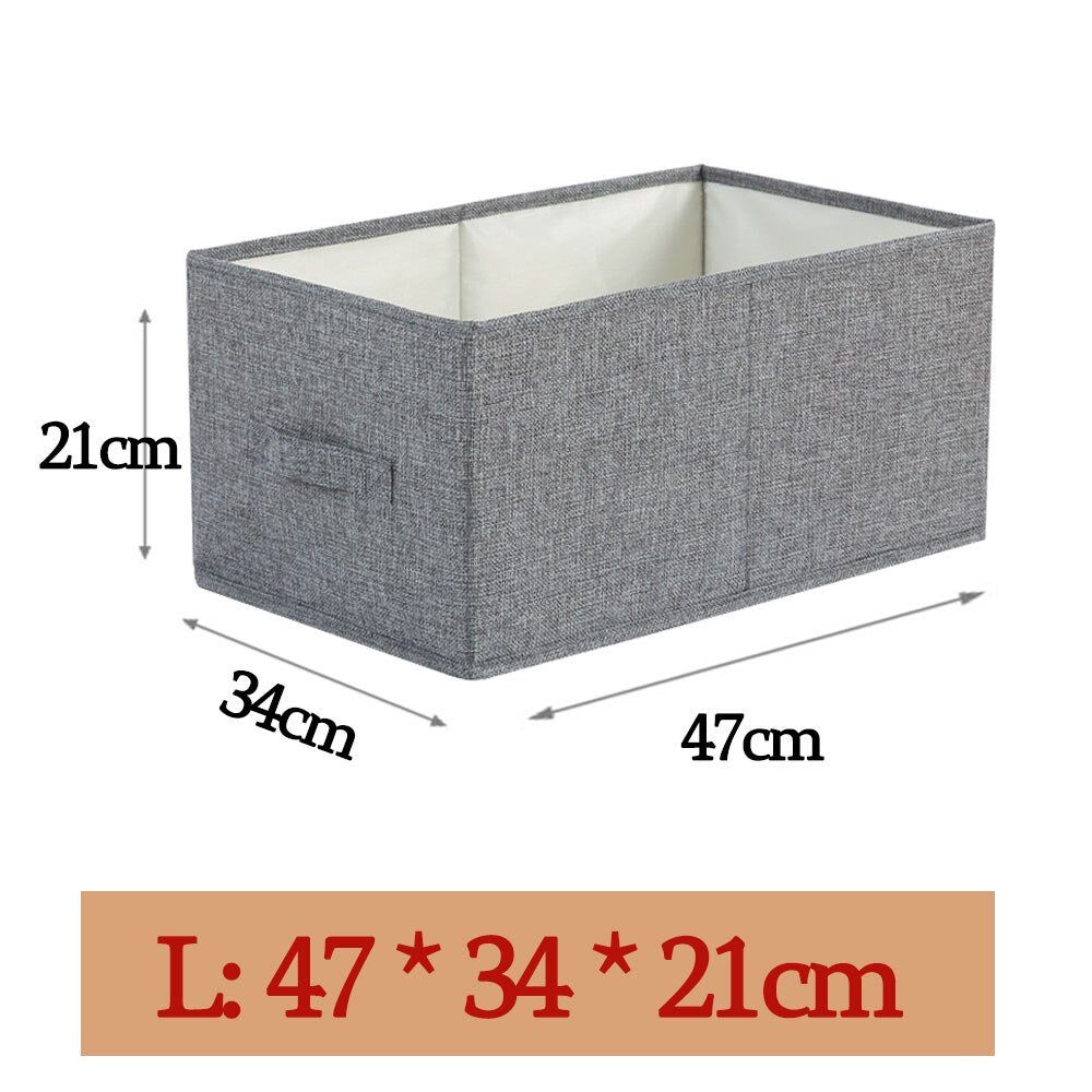 Style Foldable with Lid Clothes Storage Box Home Clothes Storage Bin Folding Storage Cabinet Kids Toys Fabric Organizer