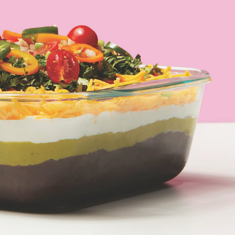 Deep Glass Baking Dish with Lid, 7 x 11"
