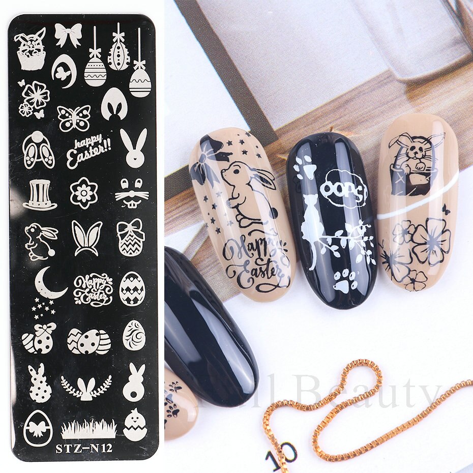 French Nail Art Stamping Plate Geometry Wave Line Drawing Templates Flower Love Lace Stamp Nail Charm Mold Stencil Tools LAXY-D-