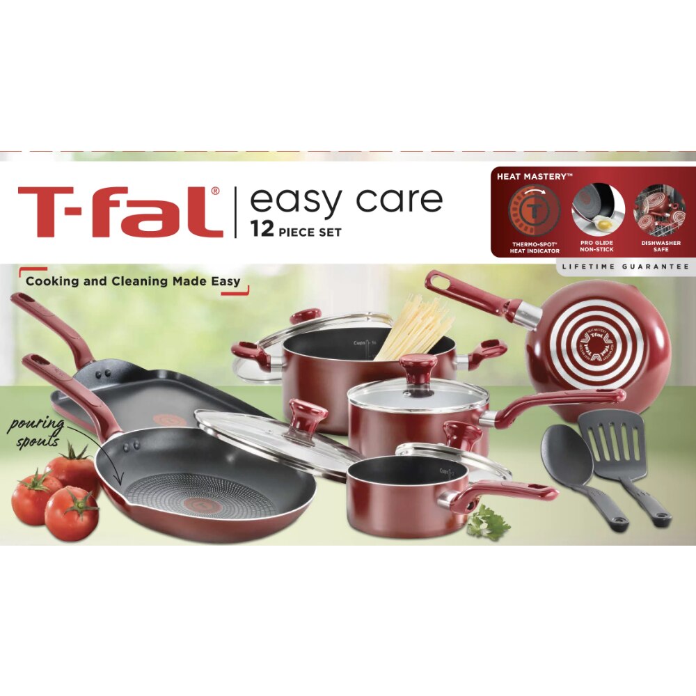 Easy Care 12PC Set Cookware Set Non Stick Cooking Pot Set Nonstick Kitchen Cookwear Set