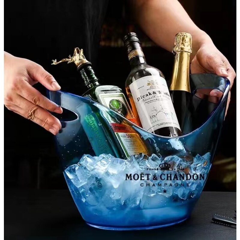 Moet&Chandon Champagne Wine Bottle Freezer Bag IceBag Wine Beer Champagne Bucket Transparent Family Bar Kitchen Restaurant Gift