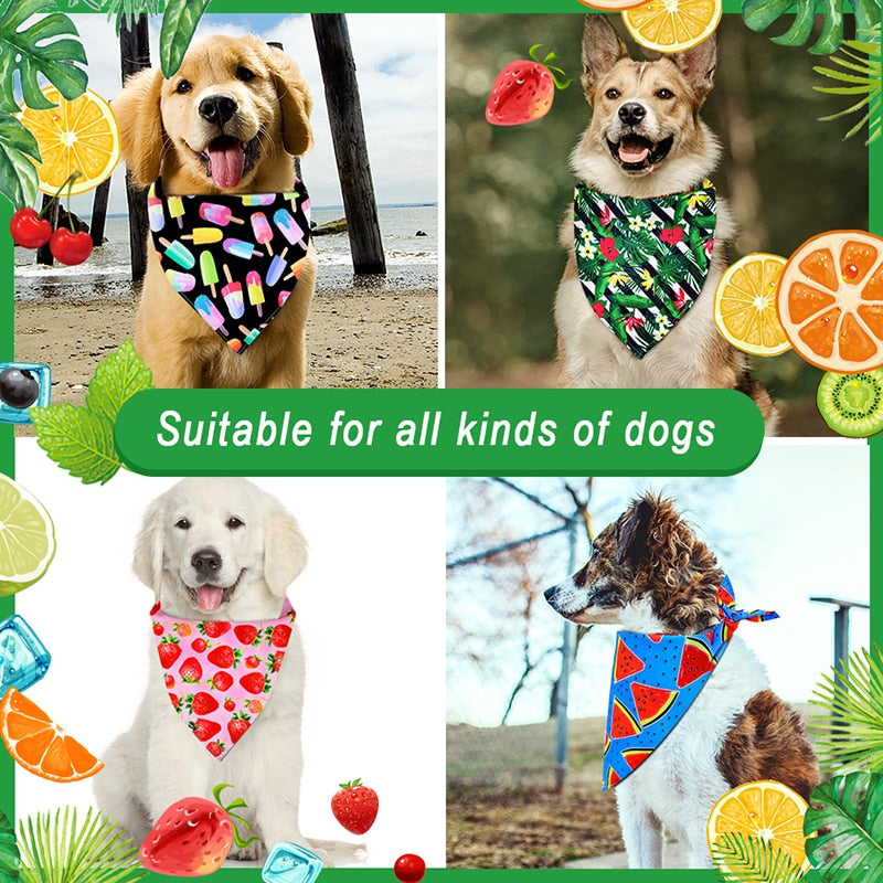 1 Pcs Dog Bandanas Summer Dog Accessories Cotton Pet Dog Bandana Scarf Small Dogs Cats Bibs Pet Accessories Bandanas For Dogs
