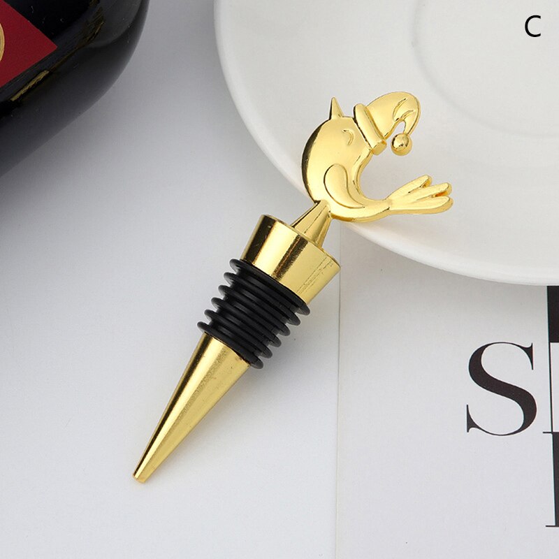 1PC Christmas Series Wine Stopper Bar Party Decoration snowman Shape Fresh-keeping Wine Champagne Stopper Bar Accessories