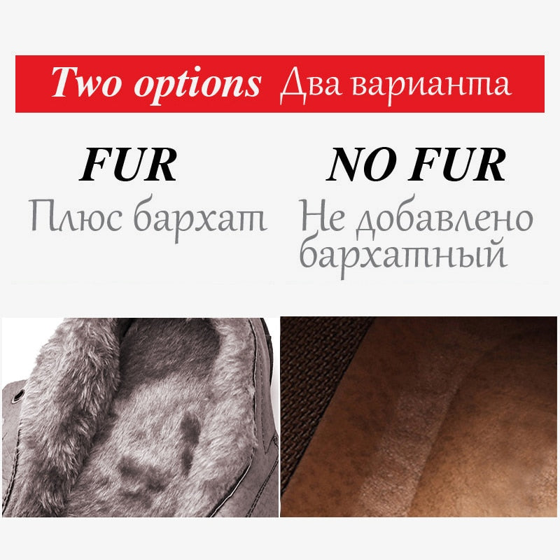 Leather Winter Boots for Men 2022 New In High Top Sneakers Luxury Aliexpress Shoes Man Footwear Casual Fur Plush Ankle Boots