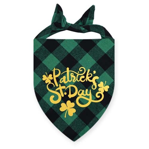 Plaid Dog Bandanas Valentine's Day Pet Towel Cat Accessories Holiday Party For Puppy Pet Supplies Costume Large Dog Accessories