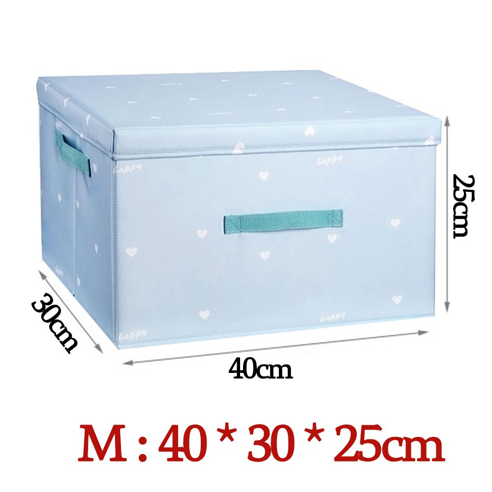 Style Foldable with Lid Clothes Storage Box Home Clothes Storage Bin Folding Storage Cabinet Kids Toys Fabric Organizer