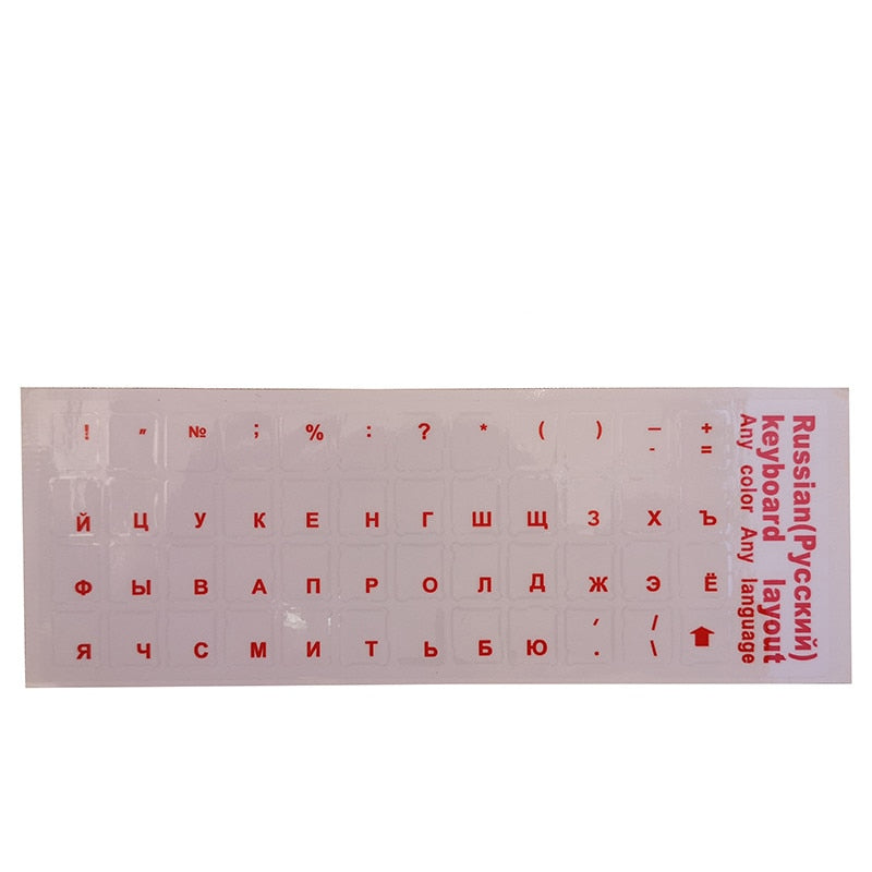 Russian Transparent Keyboard Stickers Language Alphabet Black White Label for Computer PC Dust Protection Laptop Accessories