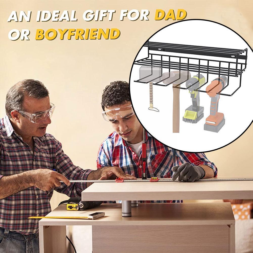 Tool Rack Electric Drill Holder Wall Mount Organizer Wrench Tool Workshop Screwdriver Power Storage Shelf Accessories Hardw W7K7