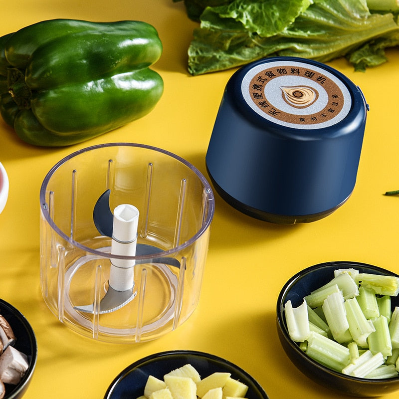 2023 New Electric Mashed Garlic Wireless Portable Cooking Machine Small Chopped Garlic Household Beater Mashed Garlics Machines