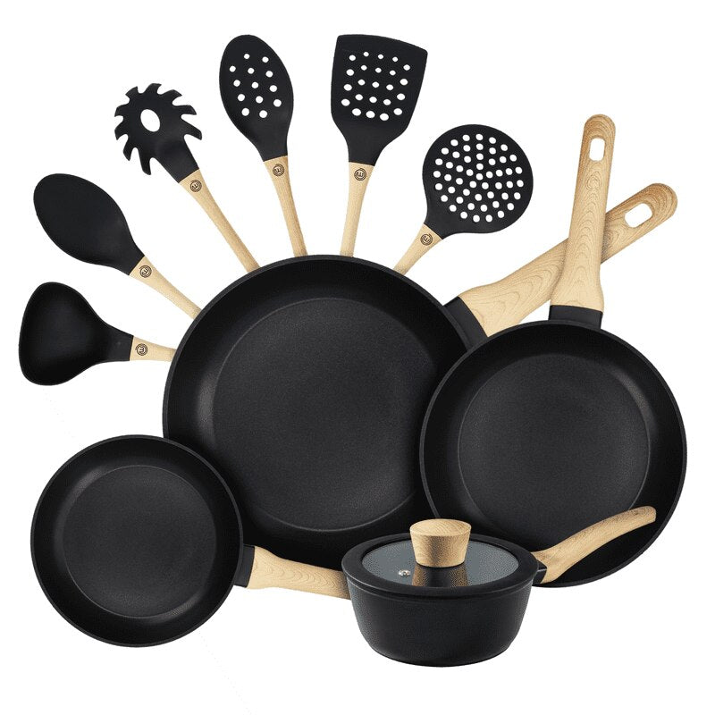 "Premium Non-Stick 3Pc Frying Pan Set - Perfect for any Cooking Task! 8"/10"/12" Fry Skillets"