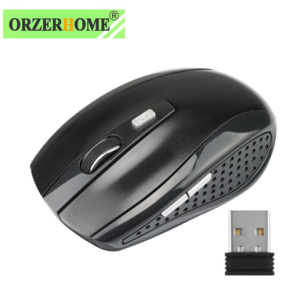 ORZERHOME 2.4GHz Wireless Mouse Adjustable DPI Gaming 6 Buttons Optical Mice With USB Receiver For Computer PC Accessories