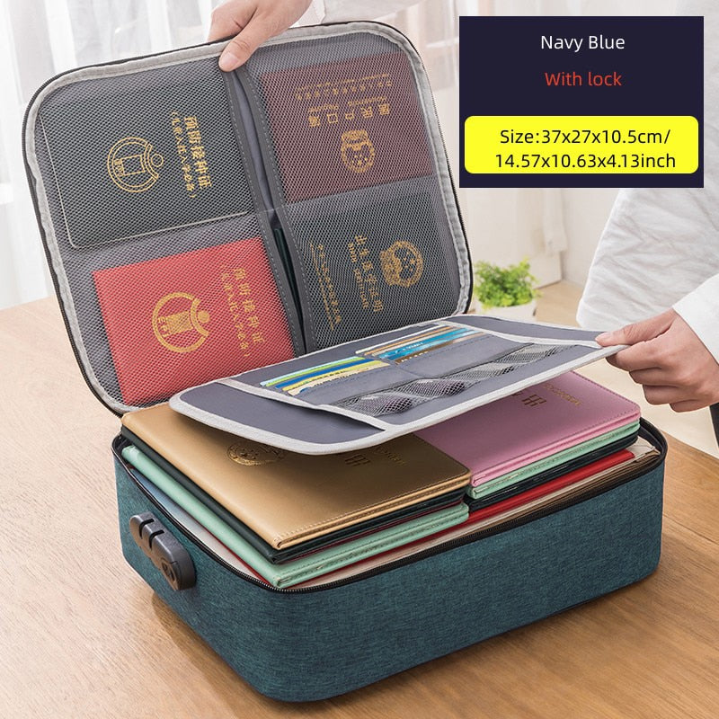 Document Storage Bag Organizer File Boxes Bins Basket Drawer Container Home Office Storage Organization Accessories Supplies