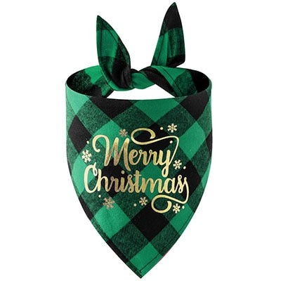 Plaid Dog Bandanas Valentine's Day Pet Towel Cat Accessories Holiday Party For Puppy Pet Supplies Costume Large Dog Accessories