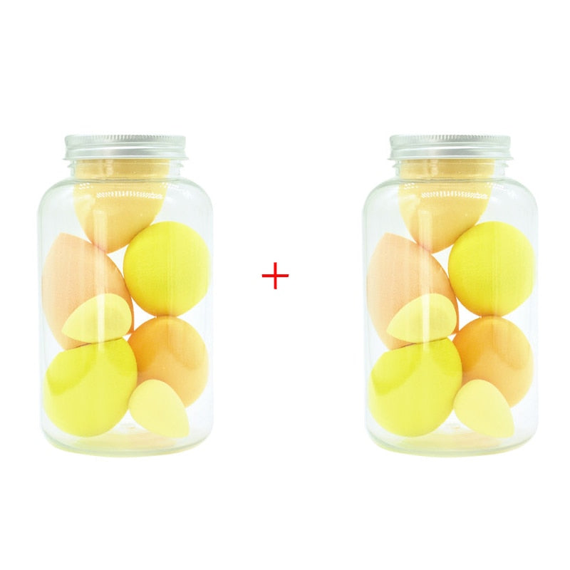 Different Sizes Makeup Sponge Dry&Wet Use Cosmetic Puff Sponge maquiagem Foundation Powder Blush Beauty Tools with Storage Box
