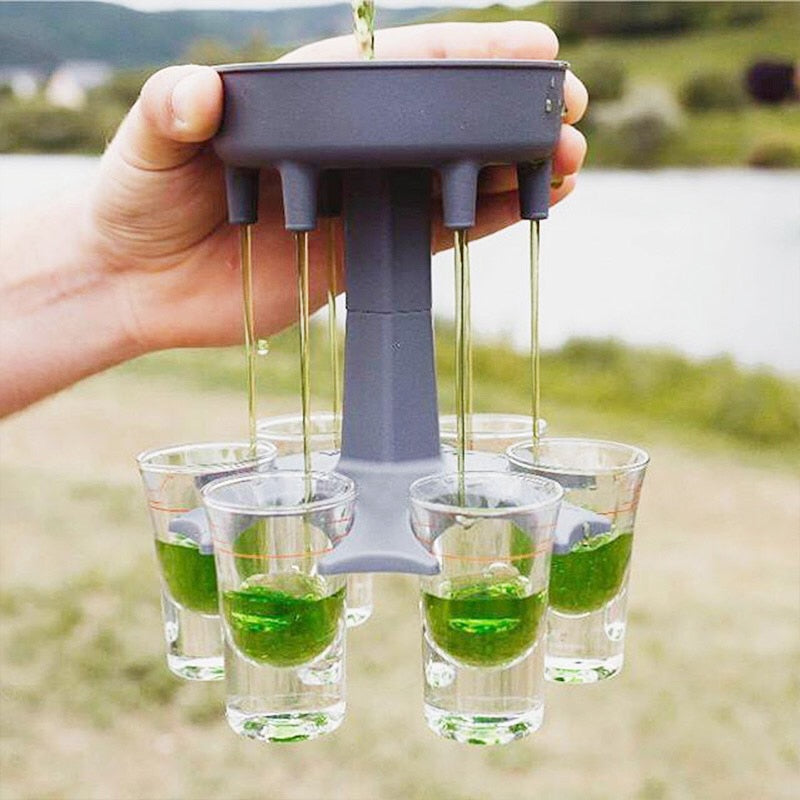 Wine Dispenser 6 Wine Glasses Wine Whiskey Beer Dispenser Drinking Game Tools Whiskey Party Wine Decanter Home Bar bar tools