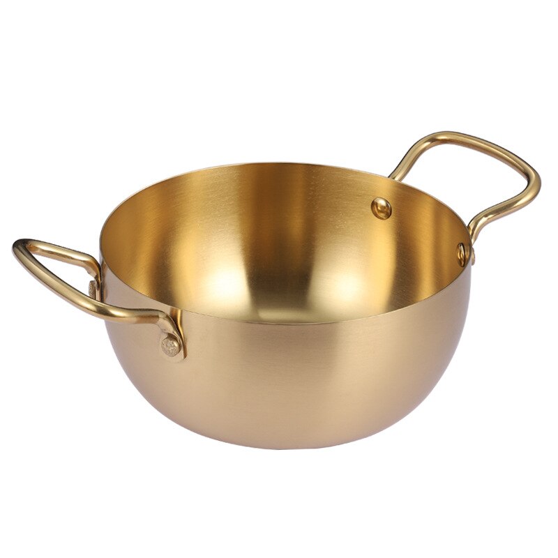 Instant Noodles Korean Style Stainless Steel Soup Pot Induction Cooker Available Household Binaural Stainless Steel Ramen Pot